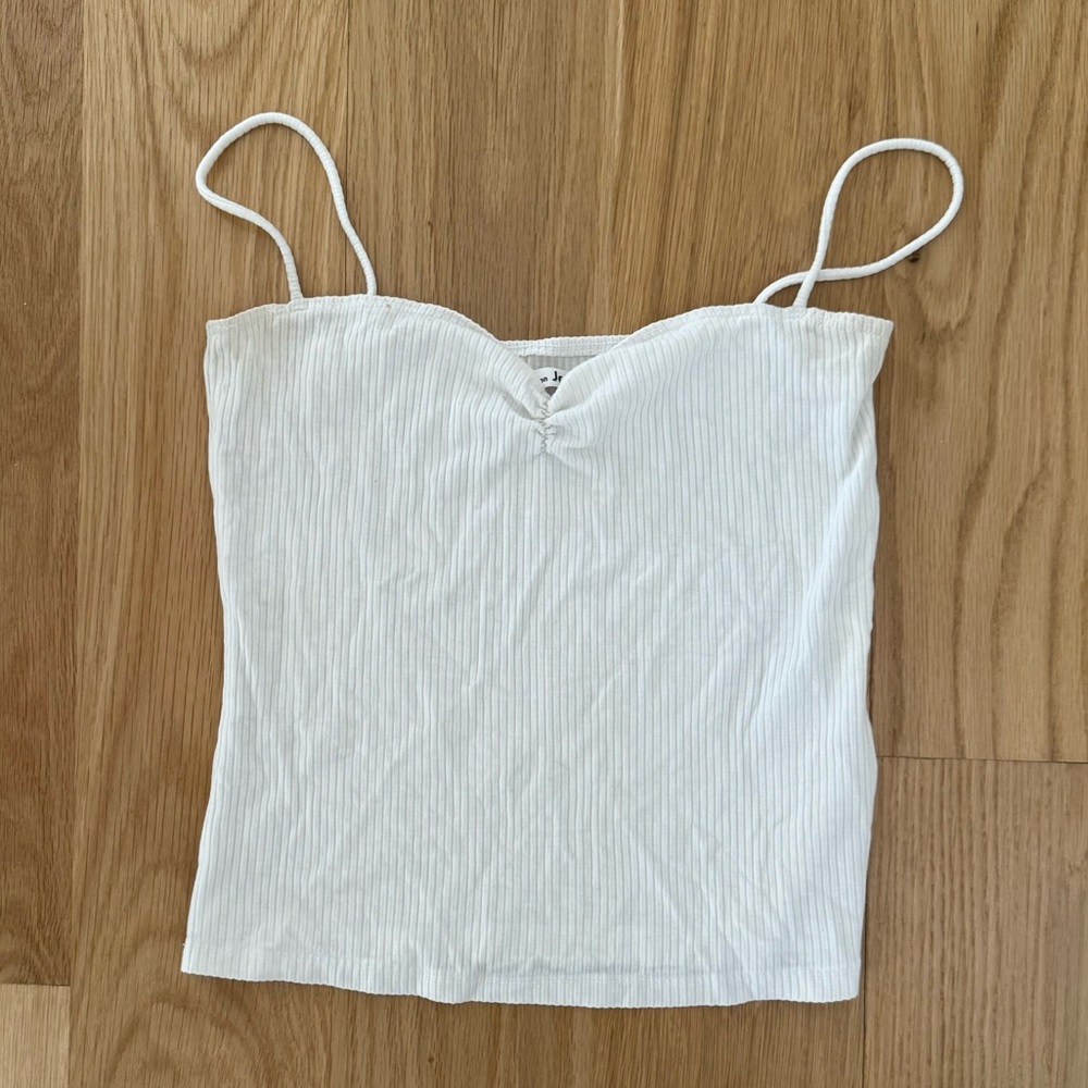 Reformation jeans white sweetneck top